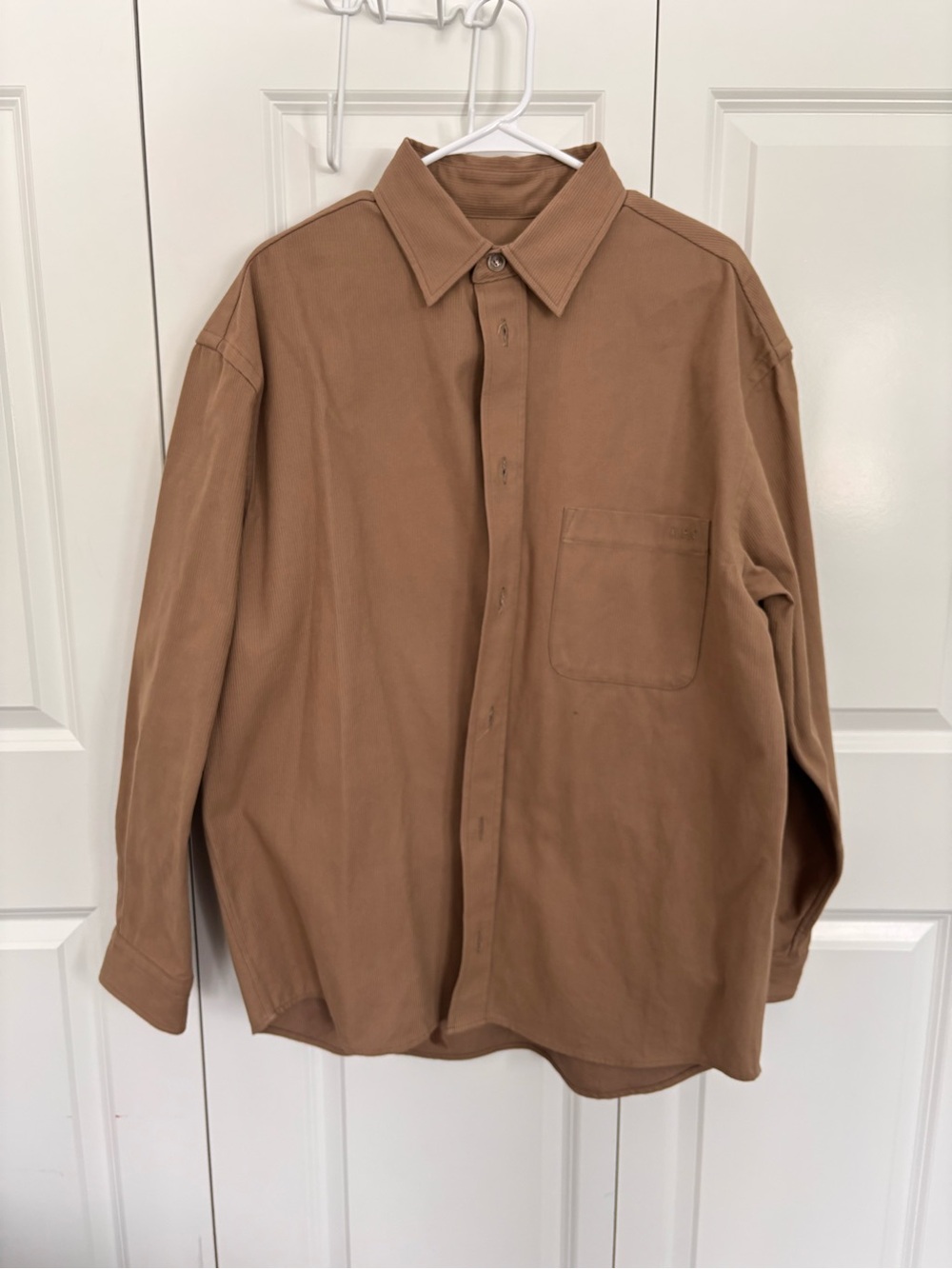 A.P.C. Oversized Button-Down Shirt in Tan
